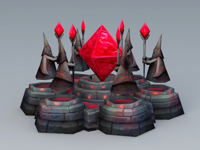 Magic Crystal Tower 3d rendering