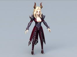 Beautiful Demon Woman 3d preview