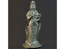 Guan Yin Buddha Statue 3d model preview