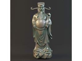 Chinese God of Wealth 3d model preview