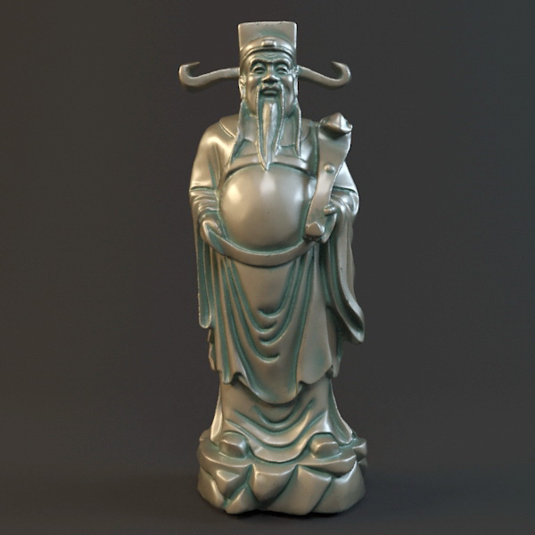 Chinese God of Wealth 3d rendering
