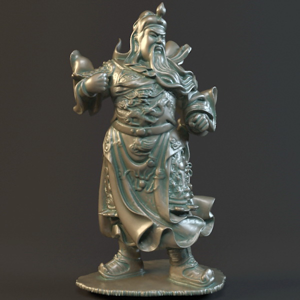 Guan Yu Statue 3d rendering