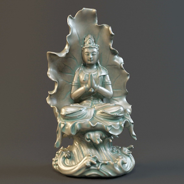 China Bodhisattva Avalokiteshvara 3d rendering