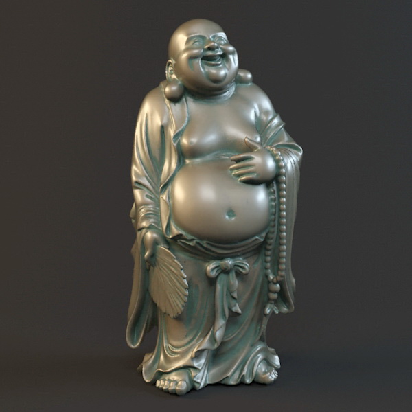 Laughing Fat Buddha 3d rendering