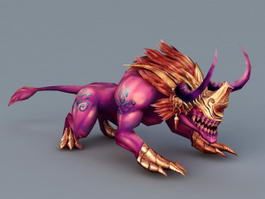 Anime Lion Monster 3d preview