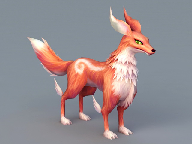 Red Fox Anime 3d model 3ds Max files free download - modeling 41156 on