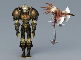 Male Undead Warrior 3d preview
