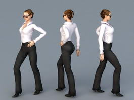 Beautiful Office Lady 3d preview