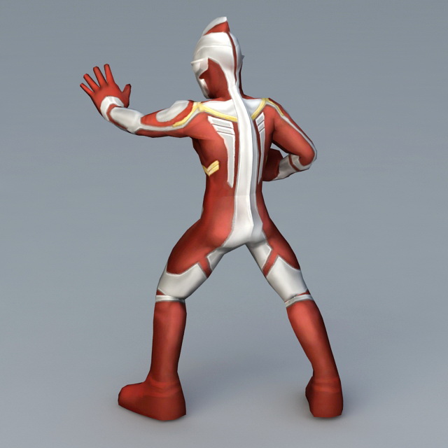 Ultraman Figure 3d rendering