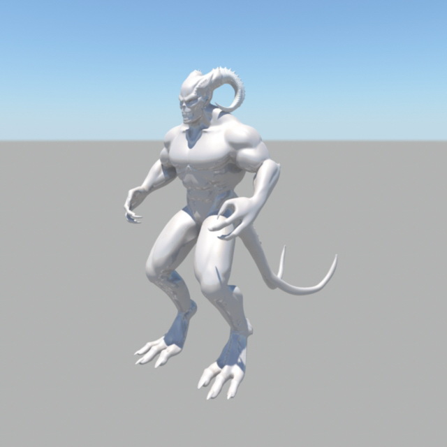 Evil Demon 3d rendering