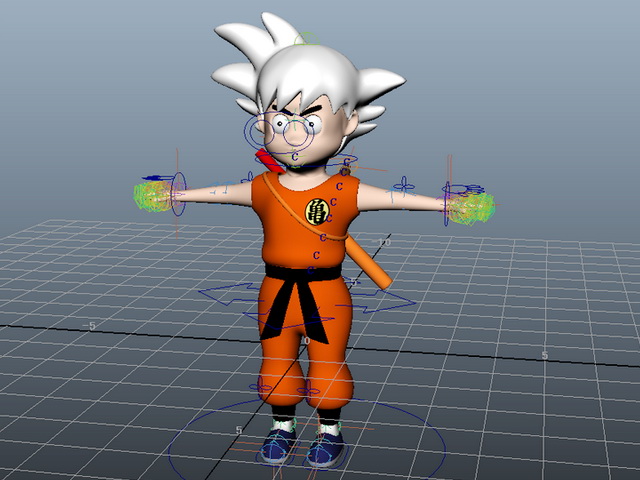 Dragon Ball Goku Rig 3d rendering