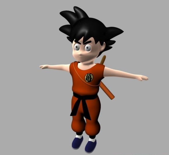 Dragon Ball Goku Rig 3d rendering