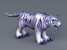 Black White Tiger 3d model preview