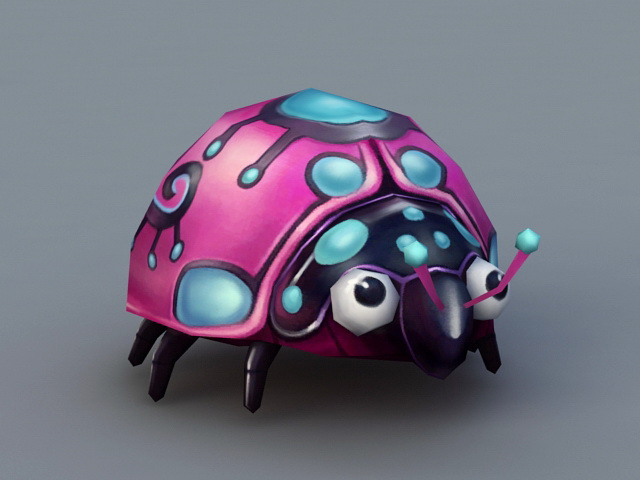 Cartoon Ladybug 3d rendering