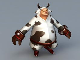 Cartoon Cow 3d model preview