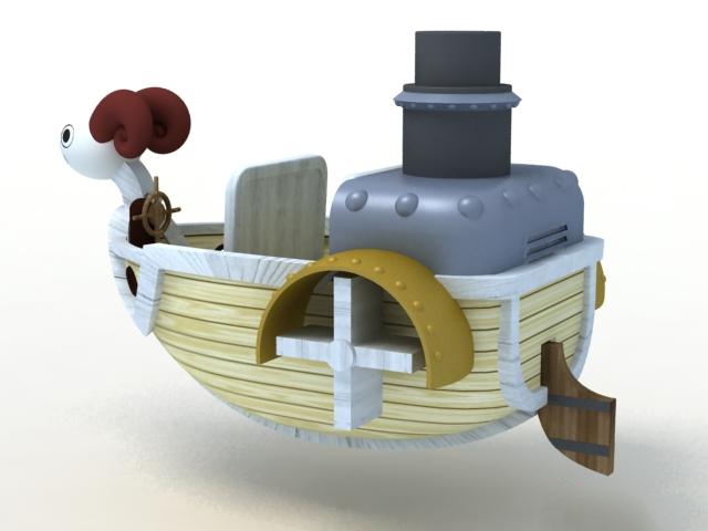 3D model one piece going merry VR / AR / low-poly