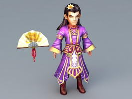 Anime Chinese Man 3d model preview