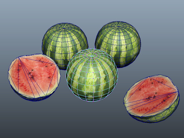 Watermelon Summer Fruit 3d rendering