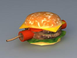 Burger Explosive 3d preview