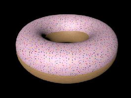 Pink Donut 3d model preview