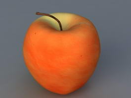 Red Macintosh Apple 3d model preview