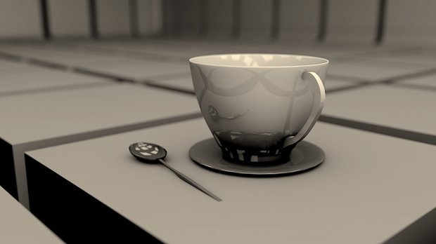 Cup of Coffee 3d rendering