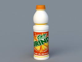 Orange Soda Bottle 3d model preview