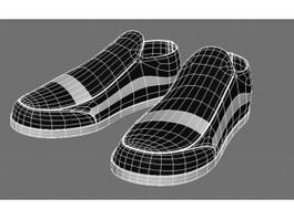 Black and White Vans Shoes 3d model preview