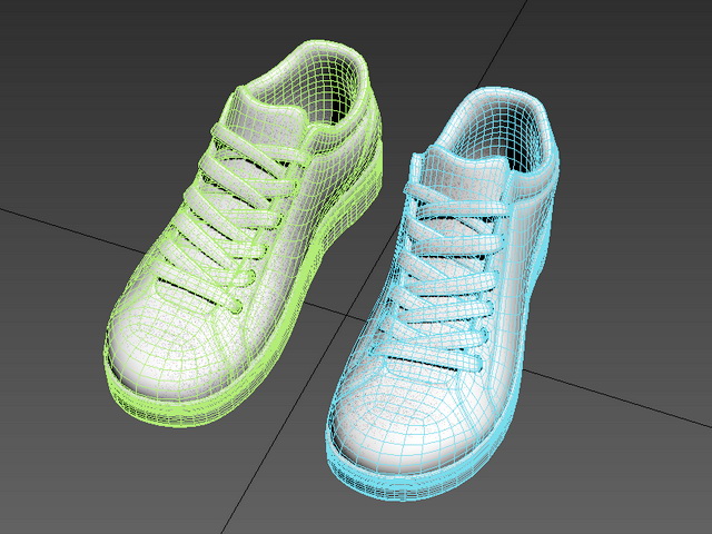High Top Shoes 3d rendering