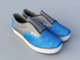 Blue Vans Shoes 3d preview