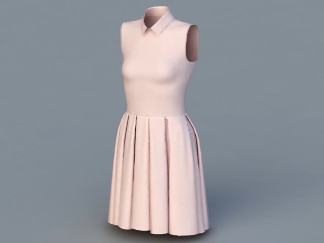 Sleeveless Dress 3d rendering