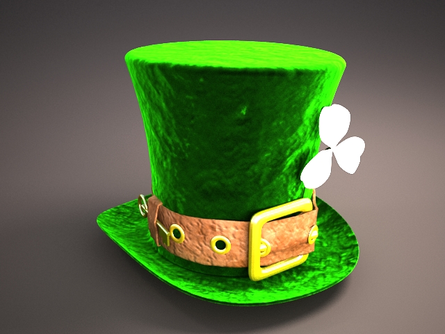 St. Patricks Day Hat 3d rendering
