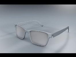 Black Geek Glasses 3d preview