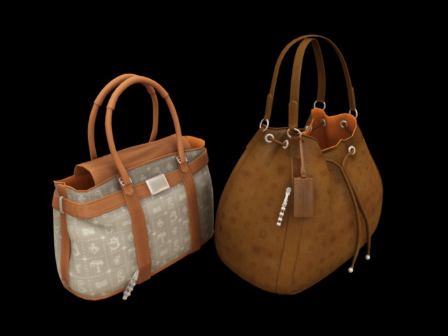 Fashion Handbags 3d model Maya files free download