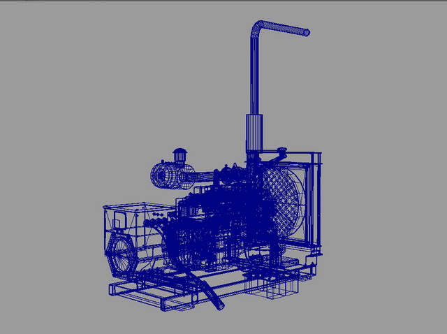 Diesel Generator 3d rendering
