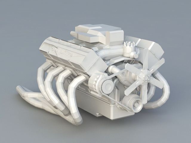 Car Engine 3d rendering