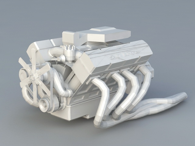 Car Engine 3d rendering