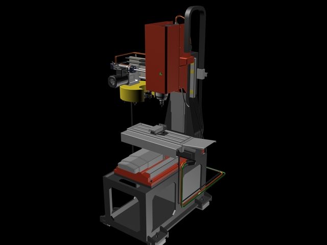 Bench Mill Drill Machine 3d model 3ds Max files free