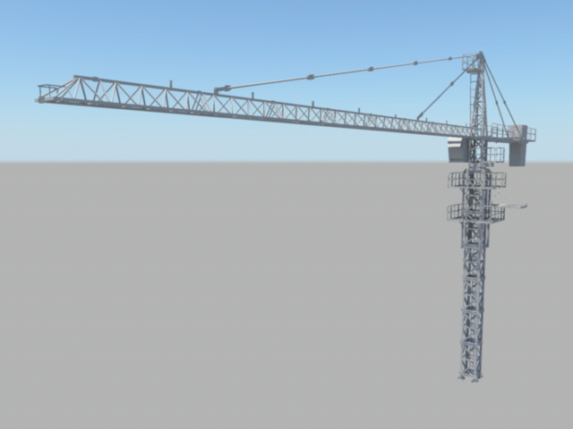 Tower Crane 3d rendering
