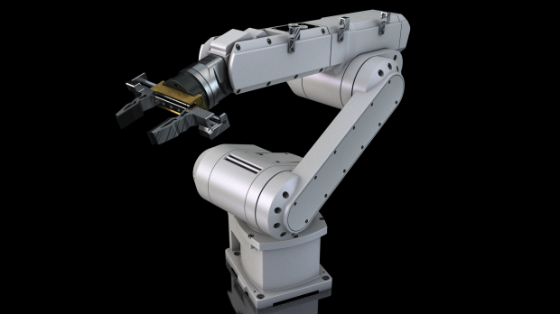 Mechanical Robot Arm 3d rendering