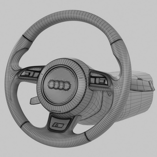 Car Steering Wheel 3d model Object files free download