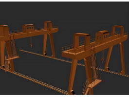 gantry crane 3d preview