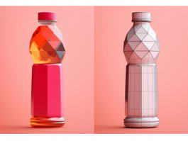 Plastic Beverage Bottle 3d preview