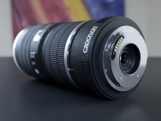 Canon Lenses 3d rendering