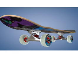 Girl Skateboard 3d model preview