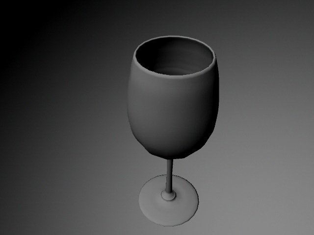 Wine Glass 3d rendering