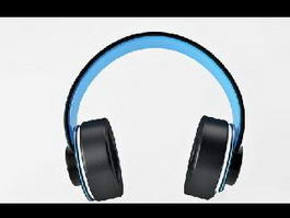 Blue Headphone 3d model preview