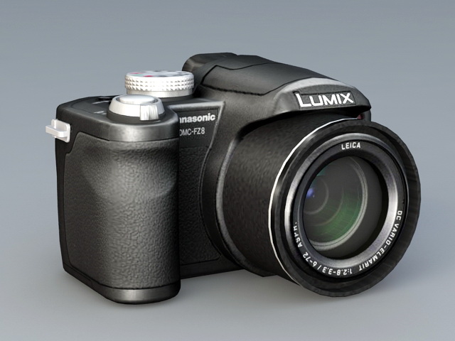 Panasonic FZ8 Digital Camera 3d rendering