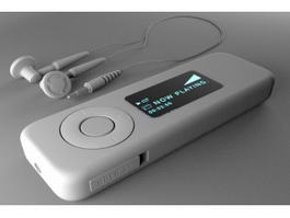MP3 Player with Earphones 3d preview