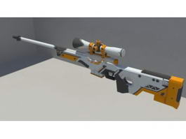 AWP Sniper Rifle 3d model preview